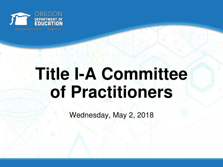 title i a committee of practitioners n.w