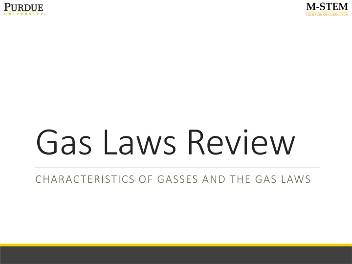gas laws review n.w