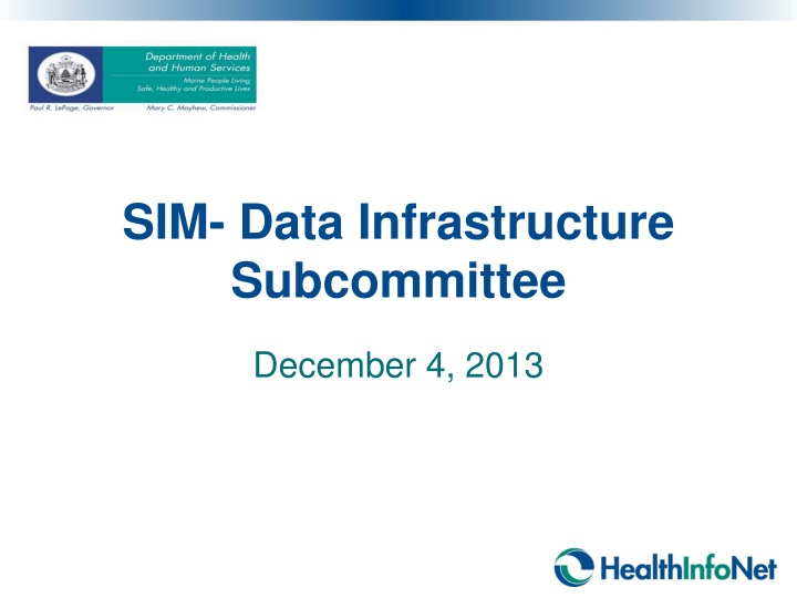 sim data infrastructure subcommittee n.w