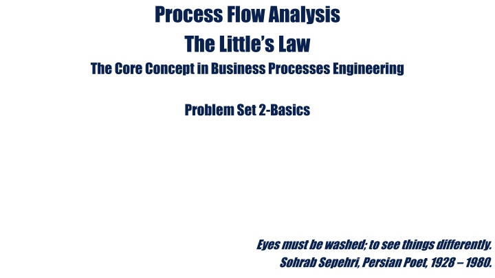 3 process flow measures n.w
