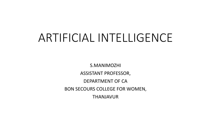 artificial intelligence n.w