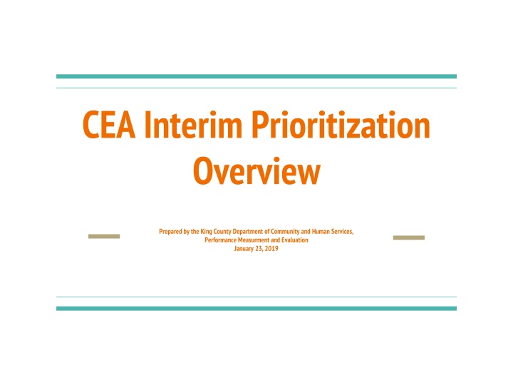 cea interim prioritization overview n.w
