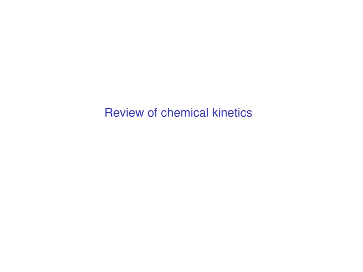 Chemical Kinetics Essentials