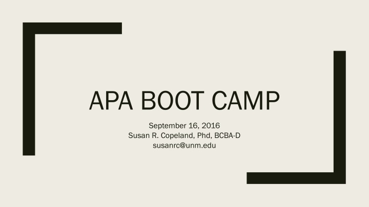 apa boot camp n.w