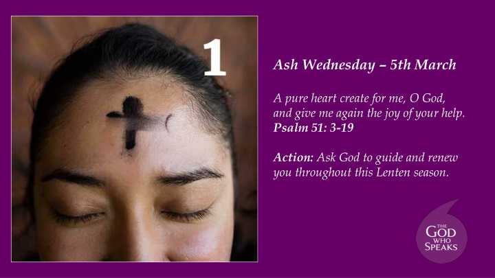 ash wednesday 5th march n.w