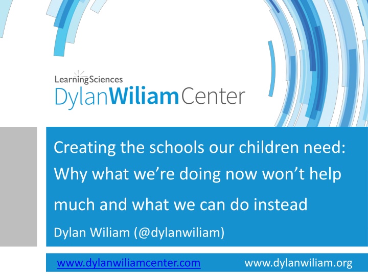 creating the schools our children need why what n.w