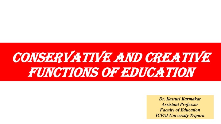 conservative and creative conservative n.w