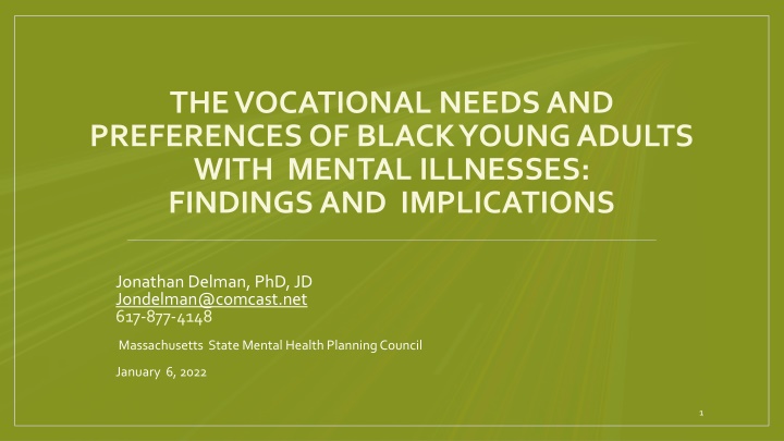 the vocational needs and preferences of black n.w