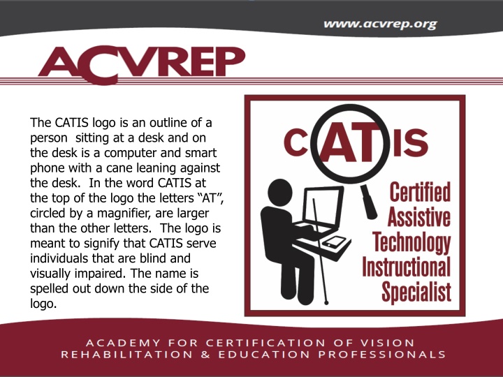 the catis logo is an outline of a person sitting n.w