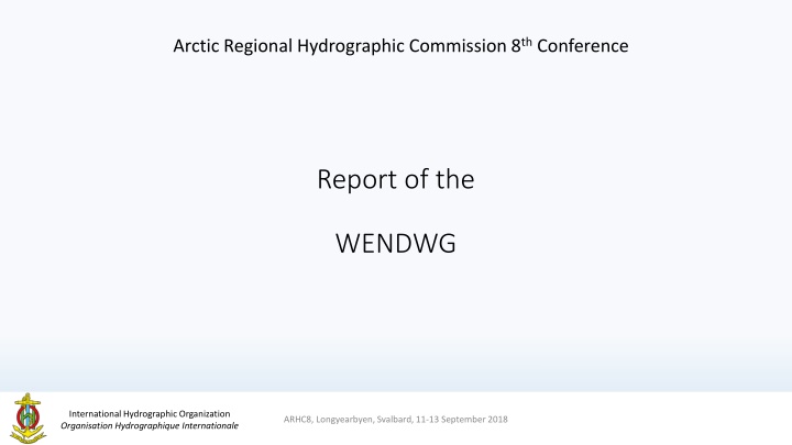 arctic regional hydrographic commission n.w