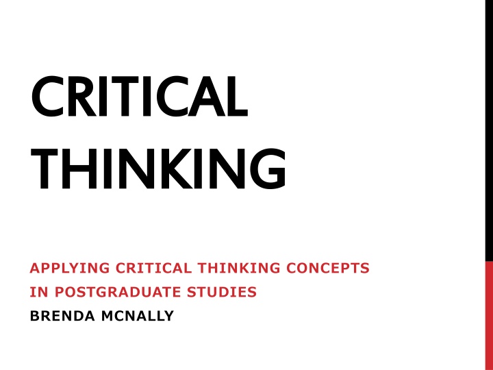 critical critical thinking thinking n.w