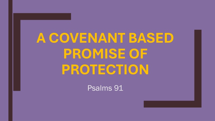 a covenant based promise of protection n.w
