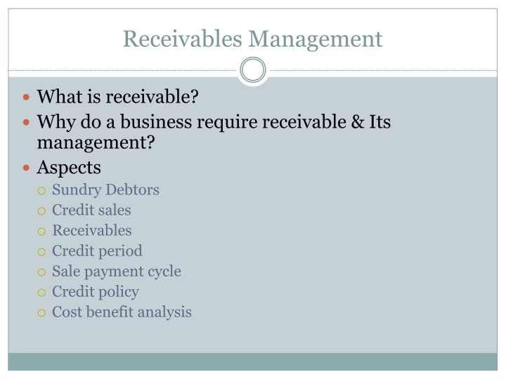 receivables management n.w