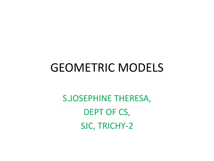 geometric models n.w