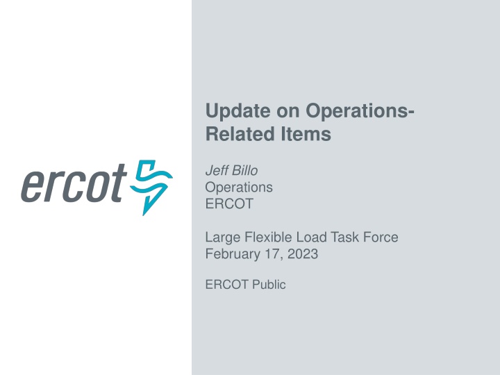 update on operations related items n.w