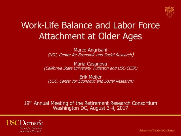 work life balance and labor force attachment n.w