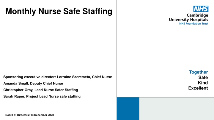 monthly nurse safe staffing n.w