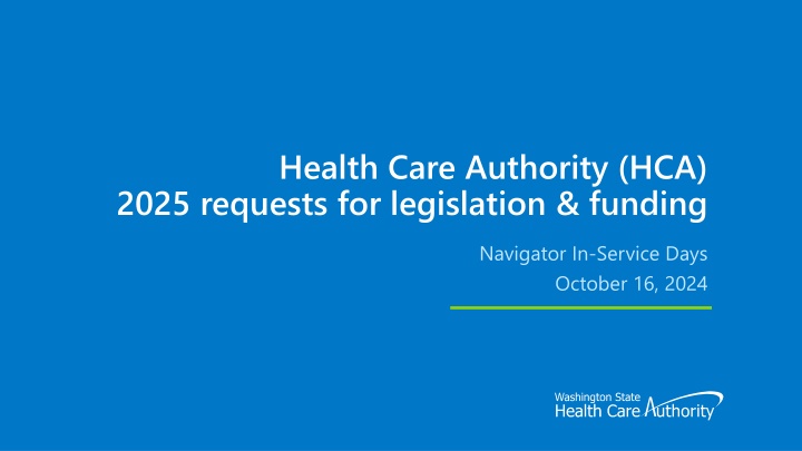 health care authority hca 2025 requests n.w