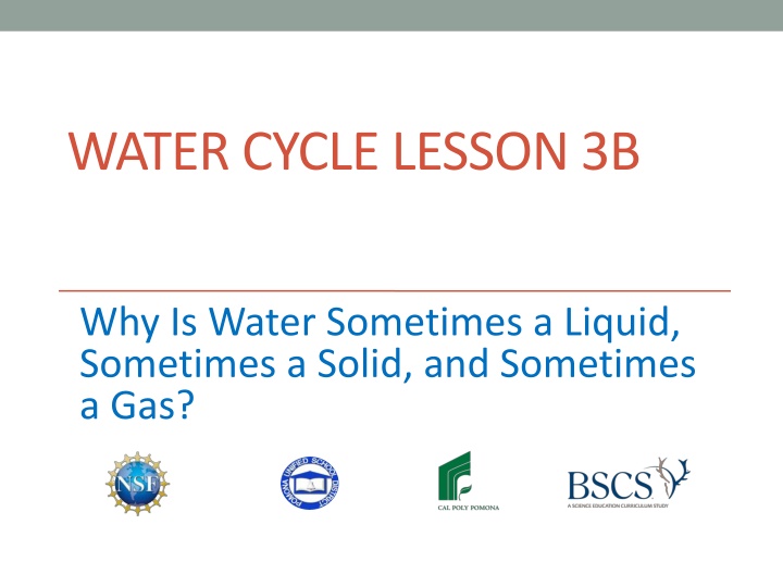 water cycle lesson 3b n.w
