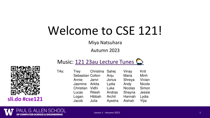 welcome to cse 121 miya natsuhara autumn 2023 n.w