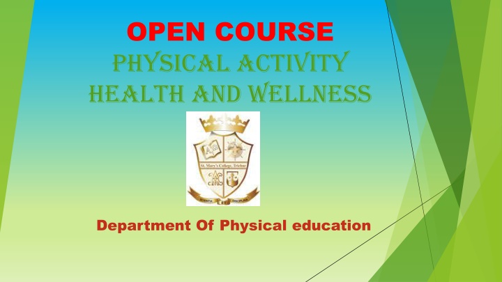 open course physical activity health and wellness n.w