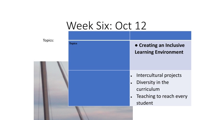 week six oct 12 n.w