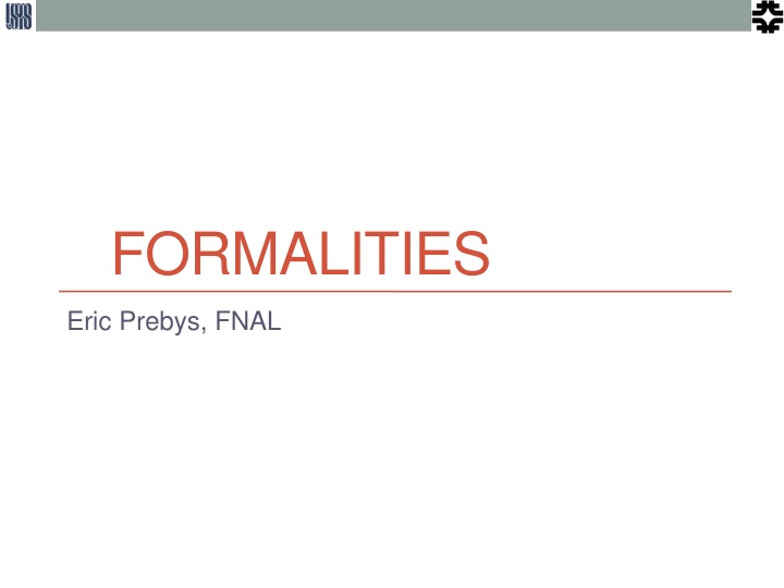 formalities n.w