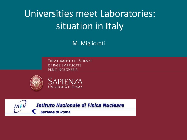universities meet laboratories situation in italy n.w