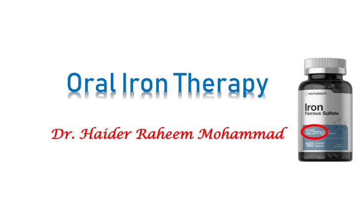 oral iron therapy n.w