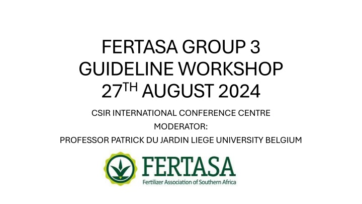 fertasa group 3 guideline workshop 27 th august n.w