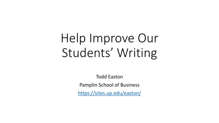 help improve our students writing n.w