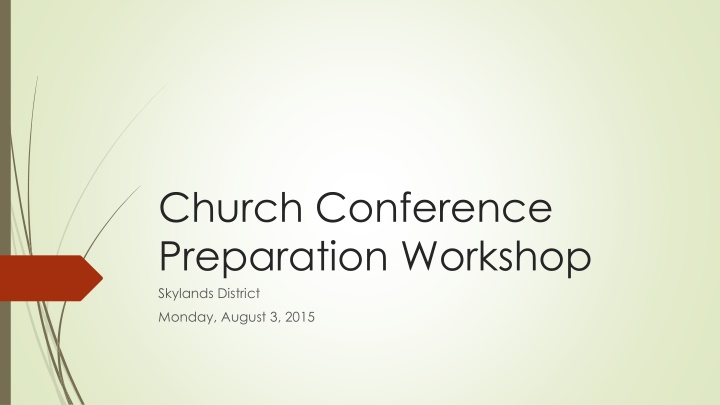 church conference preparation workshop skylands n.w