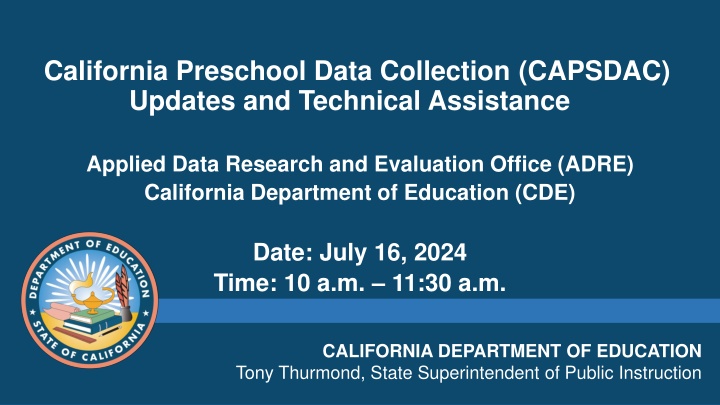 california preschool data collection capsdac n.w