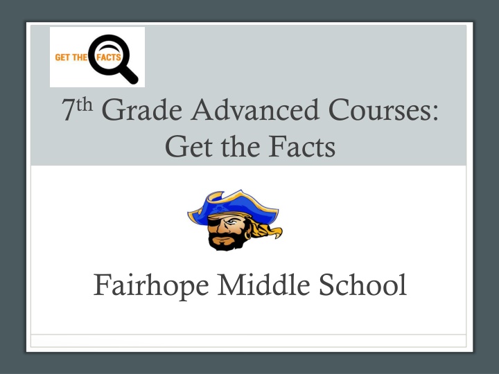 7 th grade advanced courses get the facts n.w