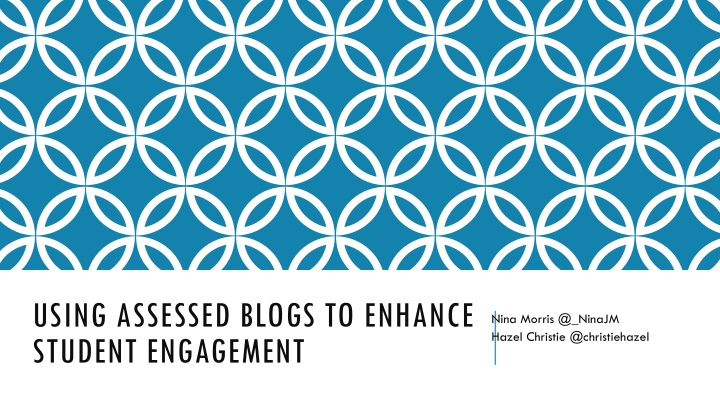 using assessed blogs to enhance student engagement n.w