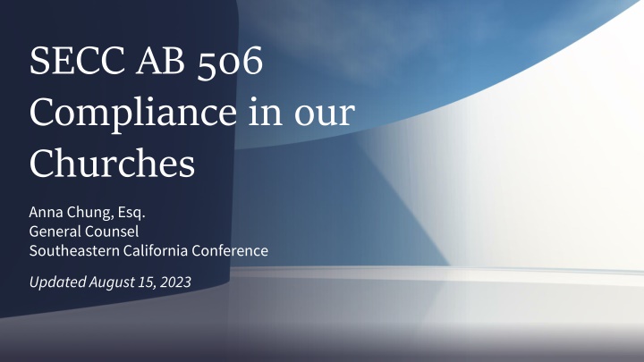 secc ab 506 compliance in our churches n.w