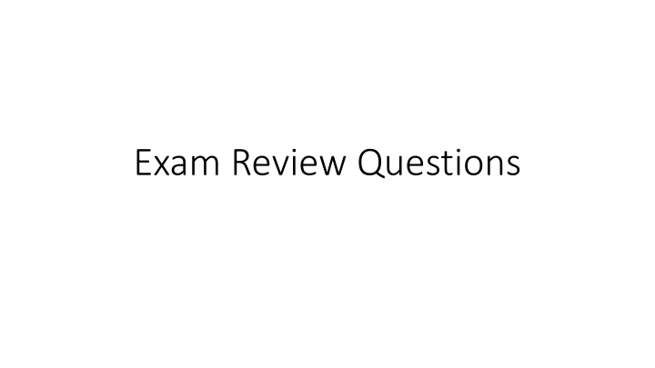 exam review questions n.w