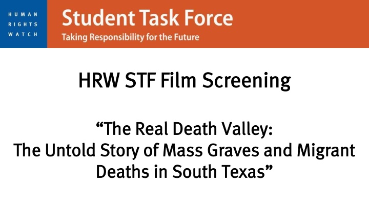 hrw stf film screening hrw stf film screening n.w