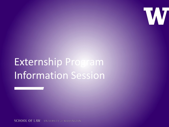 externship program information session n.w