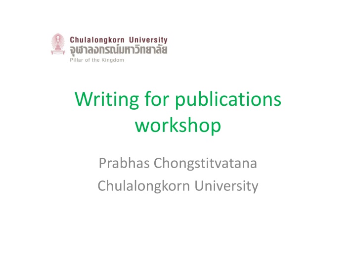 writing for publications workshop n.w