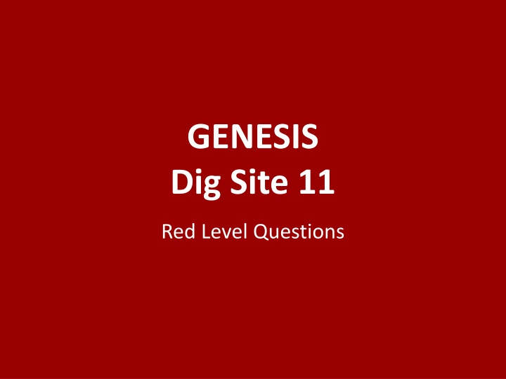 genesis dig site 11 n.w