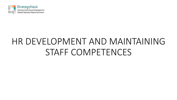 hr development and maintaining staff competences n.w