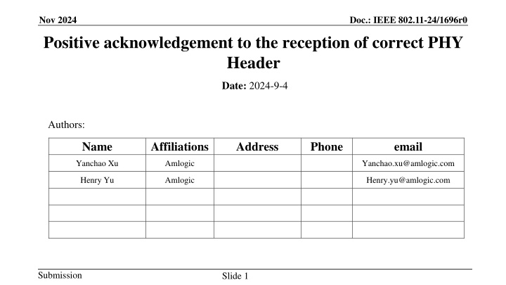 nov 2024 positive acknowledgement n.w