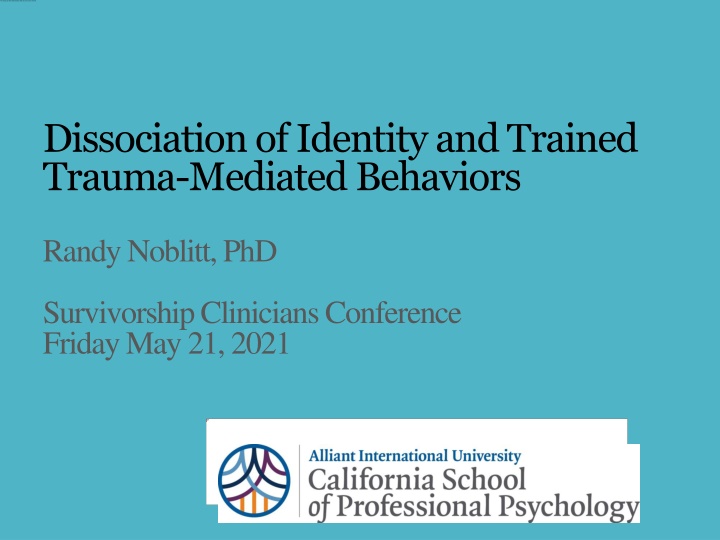 dissociation of identity and trained trauma n.w