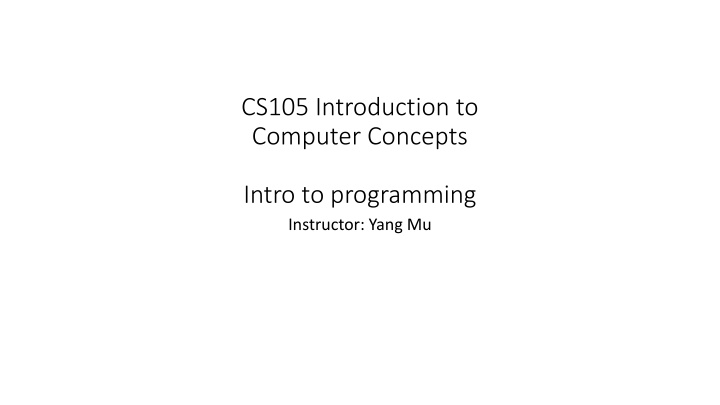cs105 introduction to computer concepts n.w