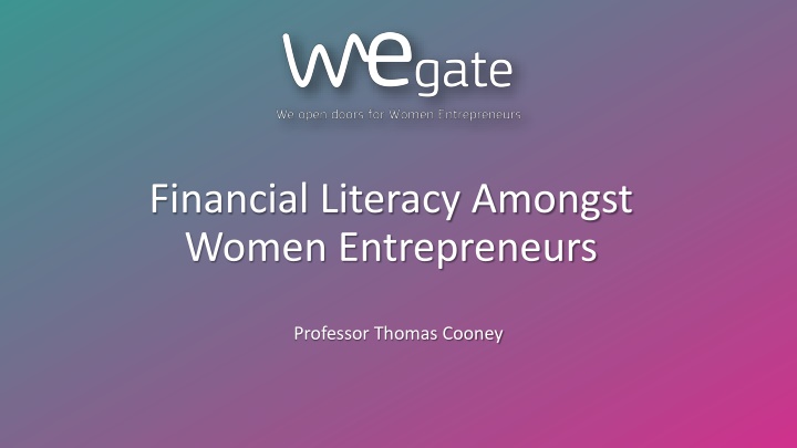 financial literacy amongst women entrepreneurs n.w