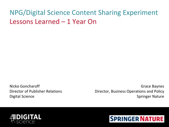 npg digital science content sharing experiment n.w