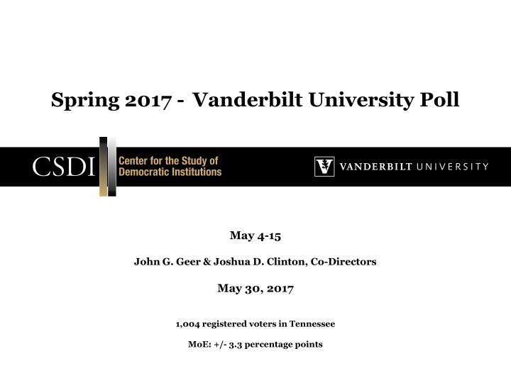 spring 2017 vanderbilt university poll n.w