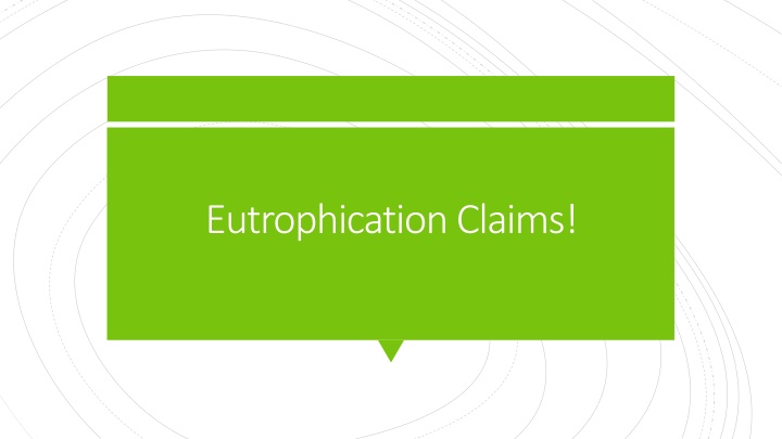 eutrophication claims n.w