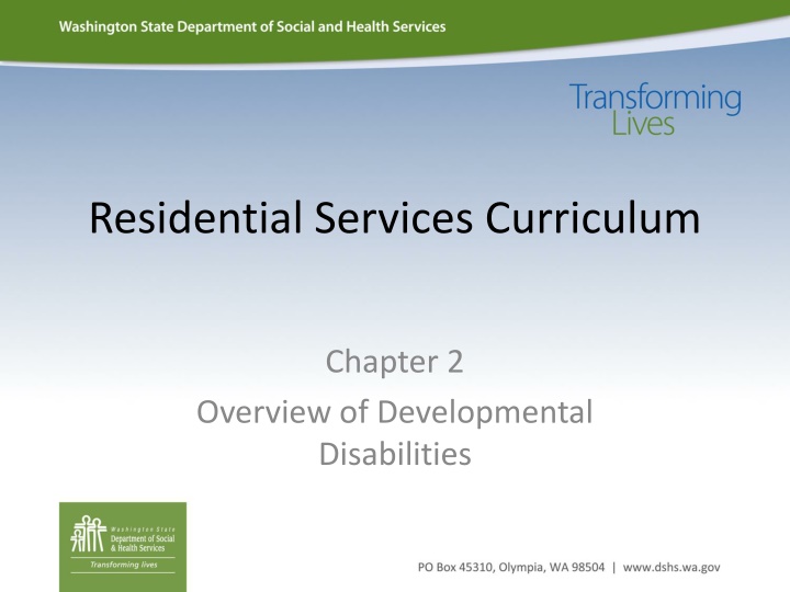 residential services curriculum n.w